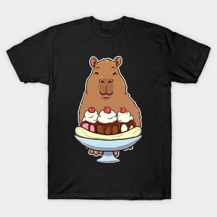 Capybara Banana Split Desert T-Shirt